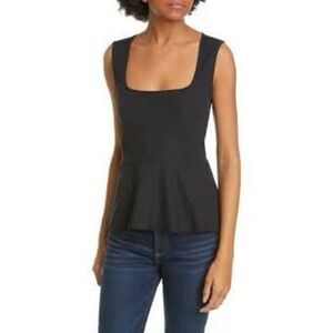 NEW Veronica Beard Basso Top Sz 4 Black 298.00 Online Stretch